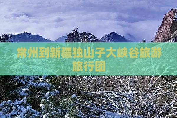 常州到新疆独山子大峡谷大型旅游团