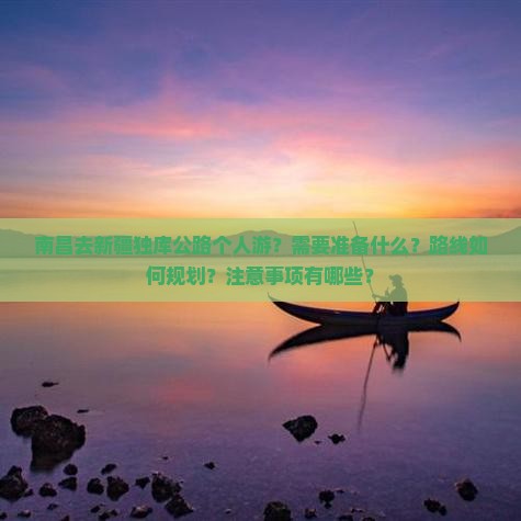 南昌去新疆独库公路个人游