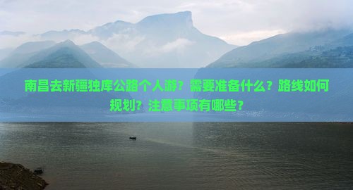 南昌去新疆独库公路个人游