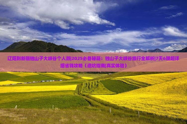 辽阳到新疆独山子大峡谷个人游