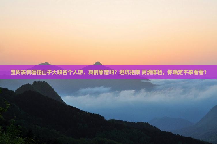 玉树去新疆独山子大峡谷个人游