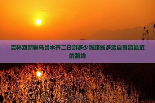 吉林到新疆乌鲁木齐二日游