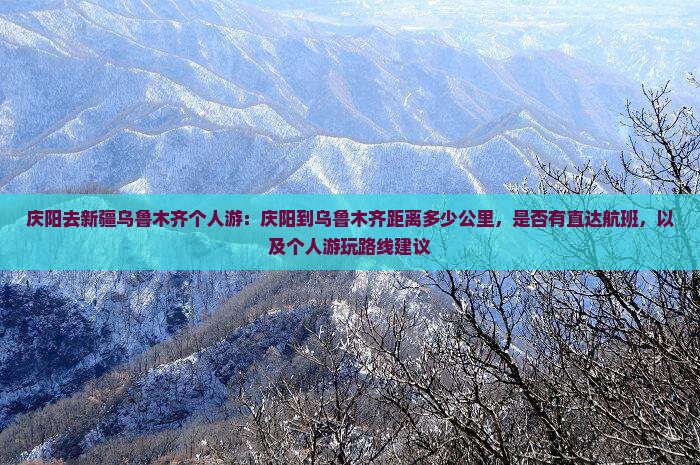 庆阳去新疆乌鲁木齐个人游