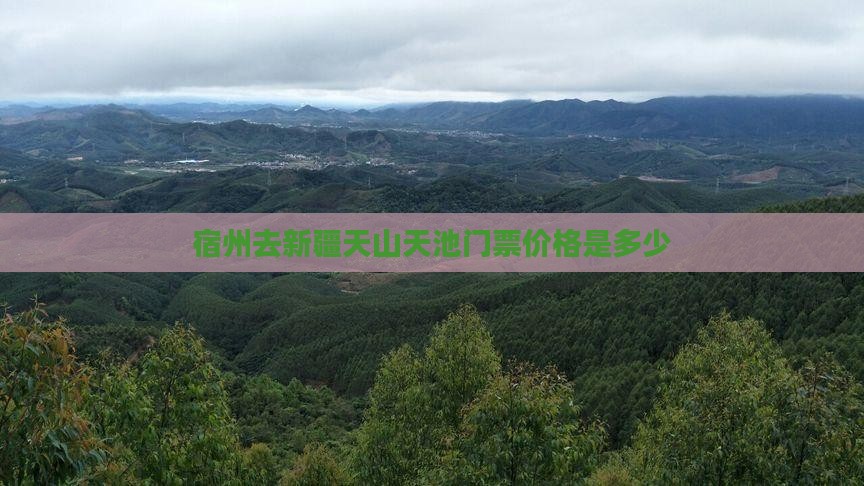 宿州去新疆天山天池门票