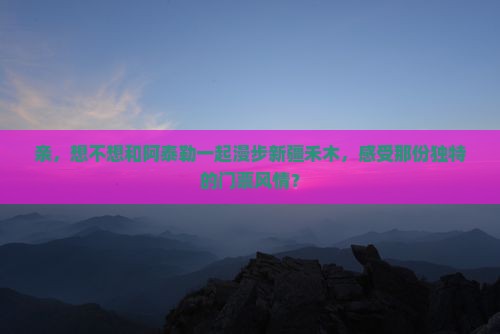 阿泰勒到新疆禾木门票