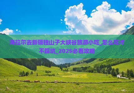 海拉尔去新疆独山子大峡谷旅游小吃