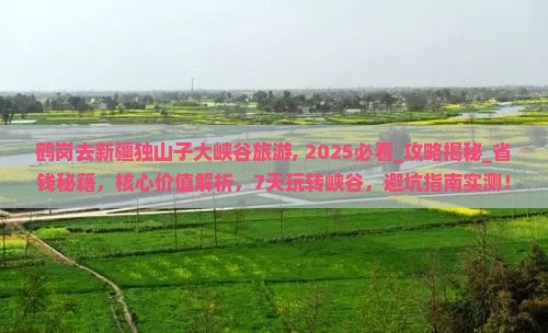 鹤岗去新疆独山子大峡谷旅游