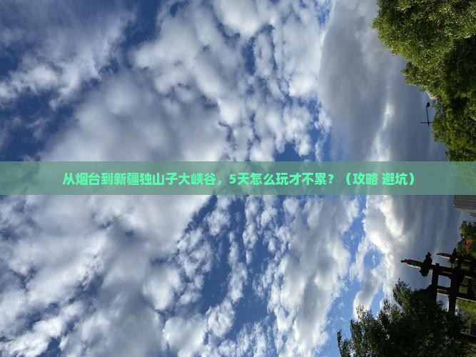 烟台去新疆独山子大峡谷旅游