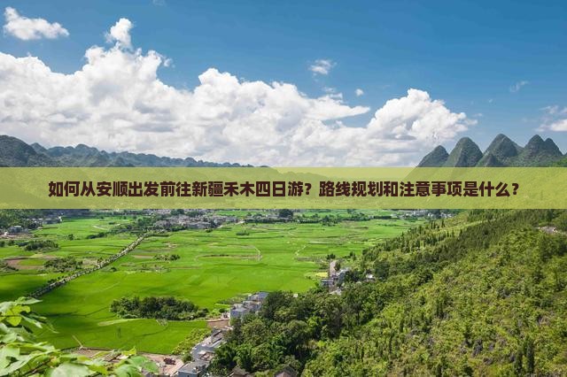 安顺去新疆禾木四日游