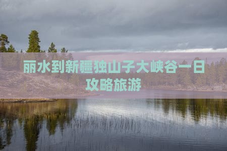丽水到新疆独山子大峡谷一日