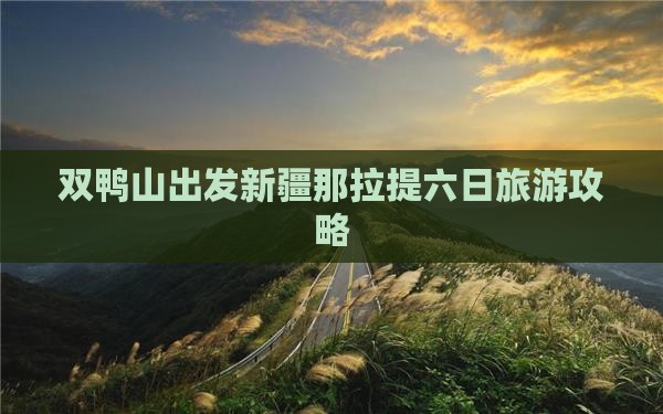 双鸭山去新疆那拉提六日游