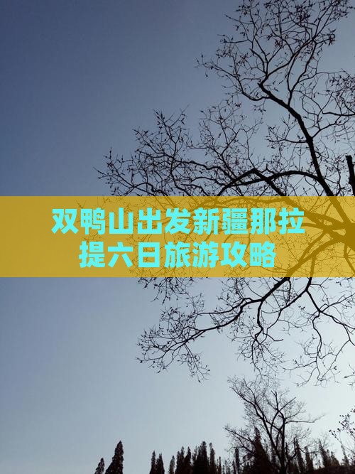 双鸭山去新疆那拉提六日游