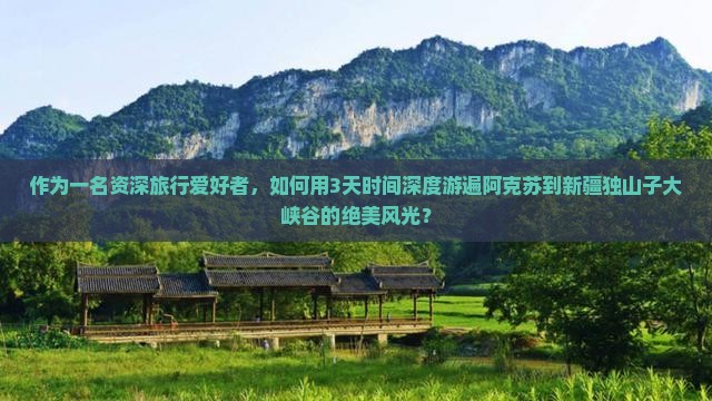 阿克苏到新疆独山子大峡谷六日游