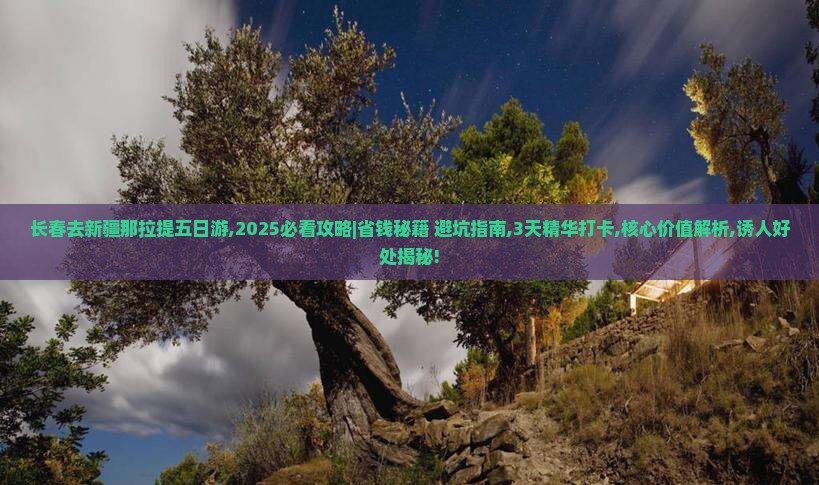 长春去新疆那拉提五日游