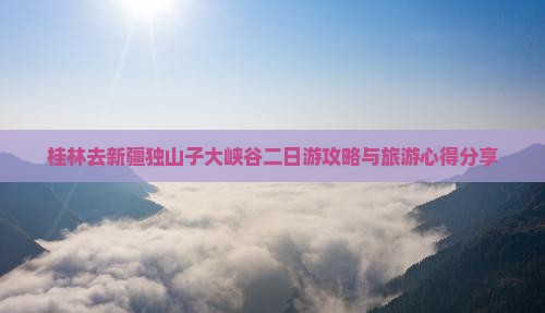 桂林去新疆独山子大峡谷二日游