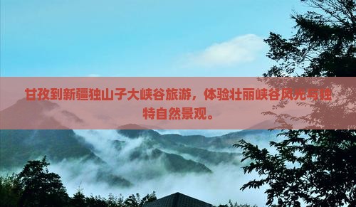甘孜到新疆独山子大峡谷旅游