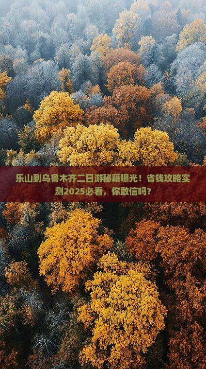 乐山到新疆乌鲁木齐二日游
