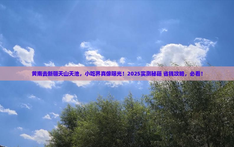 黄南到新疆天山天池旅游小吃