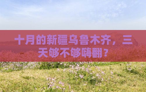 十月去新疆乌鲁木齐三日游