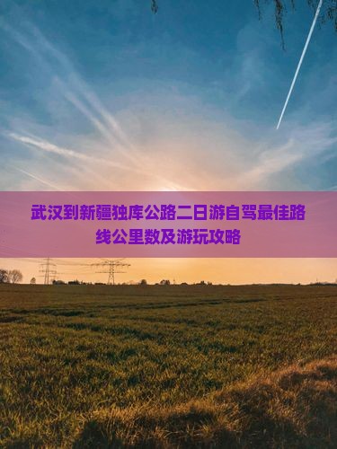 武汉到新疆独库公路二日游