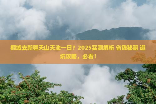 桐城去新疆天山天池一日