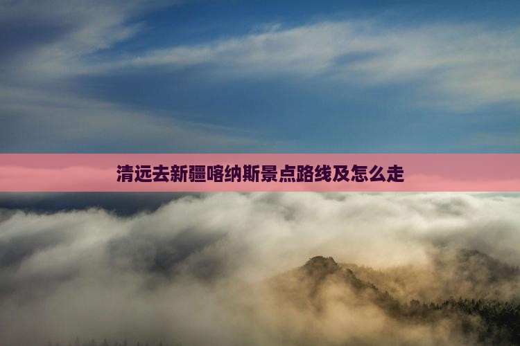 清远去新疆喀纳斯景点