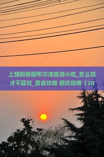 上饶到新疆布尔津旅游小吃