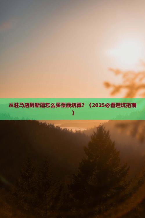 驻马店去新疆门票