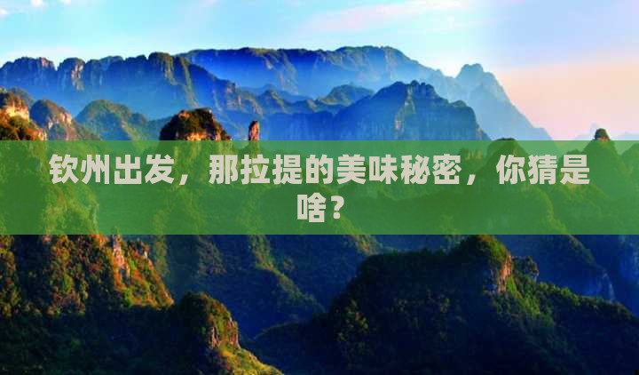 钦州去新疆那拉提旅游小吃