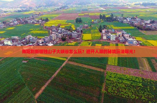 南阳到新疆独山子大峡谷哪里玩