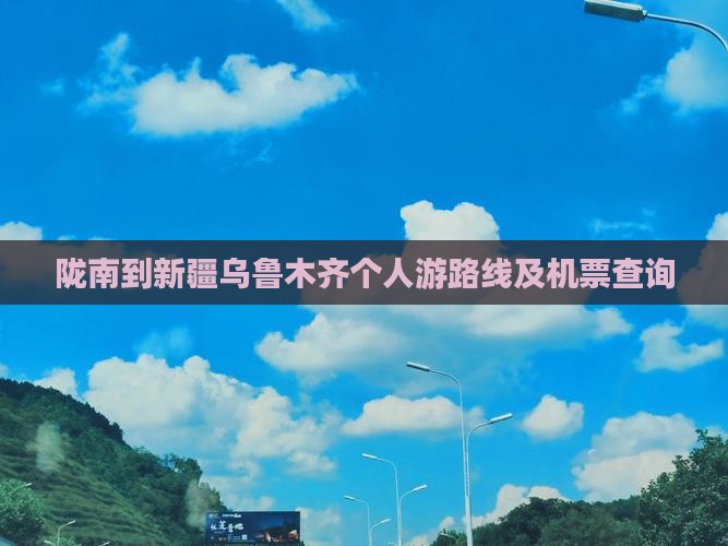 陇南到新疆乌鲁木齐个人游路线及机票查询