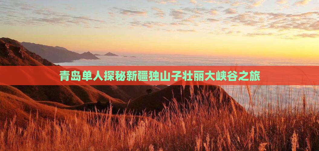 青岛单人探秘新疆独山子壮丽大峡谷之旅
