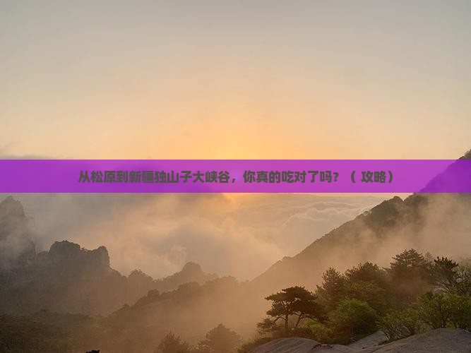松原到新疆独山子大峡谷旅游小吃