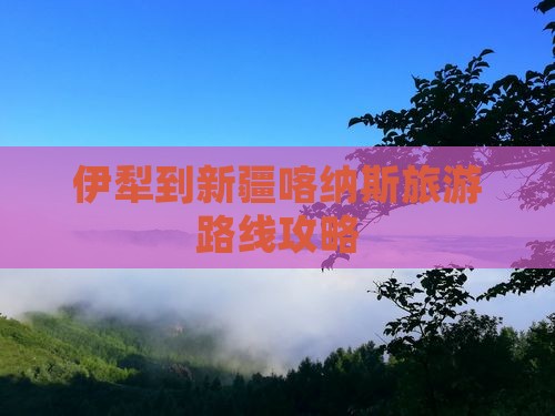 伊犁到新疆喀纳斯一日