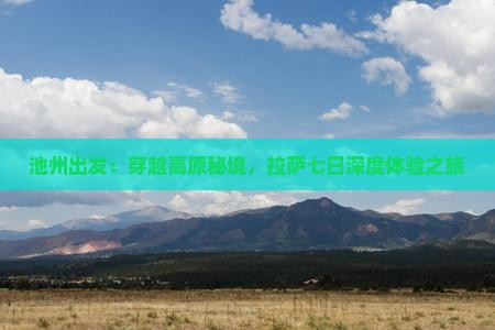 池州出发：穿越高原秘境，拉萨七日深度体验之旅