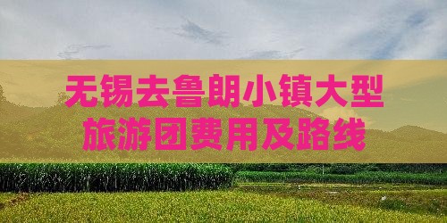 无锡去鲁朗小镇大型旅游团费用及路线