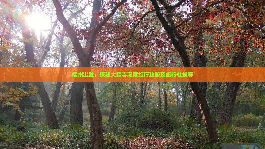 福州出发：探秘大昭寺深度旅行攻略及旅行社推荐