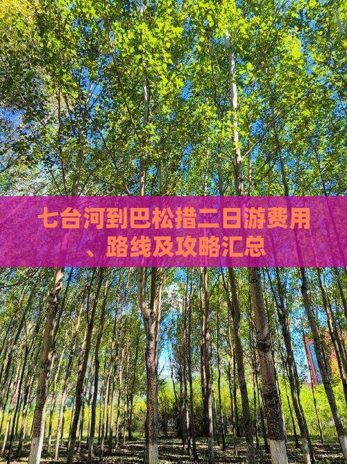 七台河到巴松措二日游费用、路线及攻略汇总