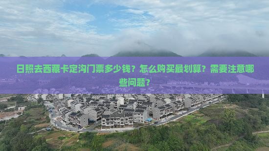 日照去西藏卡定沟门票