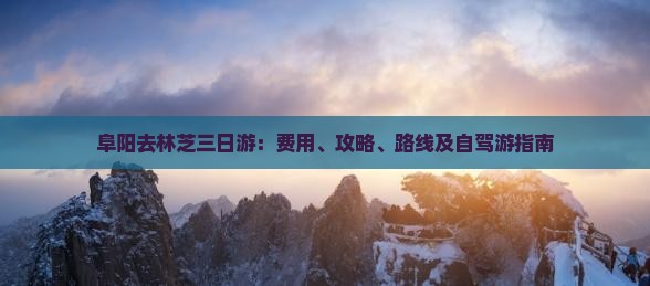 阜阳去林芝三日游：费用、攻略、路线及自驾游指南