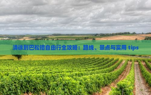 清徐到巴松措自由行全攻略:路线、景点与实用 tips 清徐到巴松措自由行全攻略:路线、景点与实用 tips