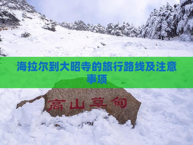 海拉尔到大昭寺的旅行路线及注意事项
