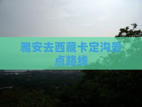 雅安去西藏卡定沟景点