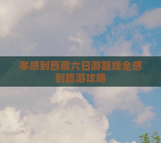 孝感去西藏六日游