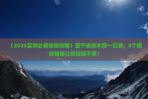 西宁去西藏纳木措一日