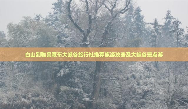 白山到雅鲁藏布大峡谷旅行社推荐旅游攻略及大峡谷景点游