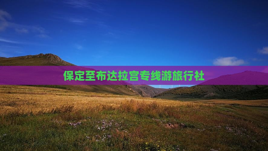保定至布达拉宫专线游旅行社