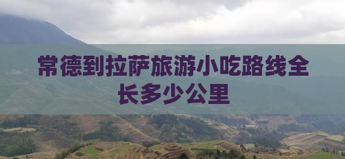 常德到拉萨旅游小吃路线全长多少公里