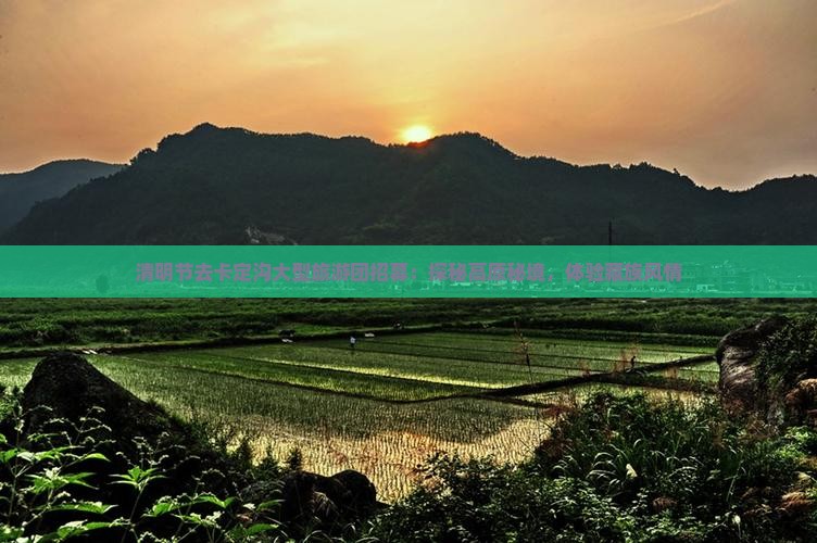 清明节去卡定沟大型旅游团招募：探秘高原秘境，体验藏族风情