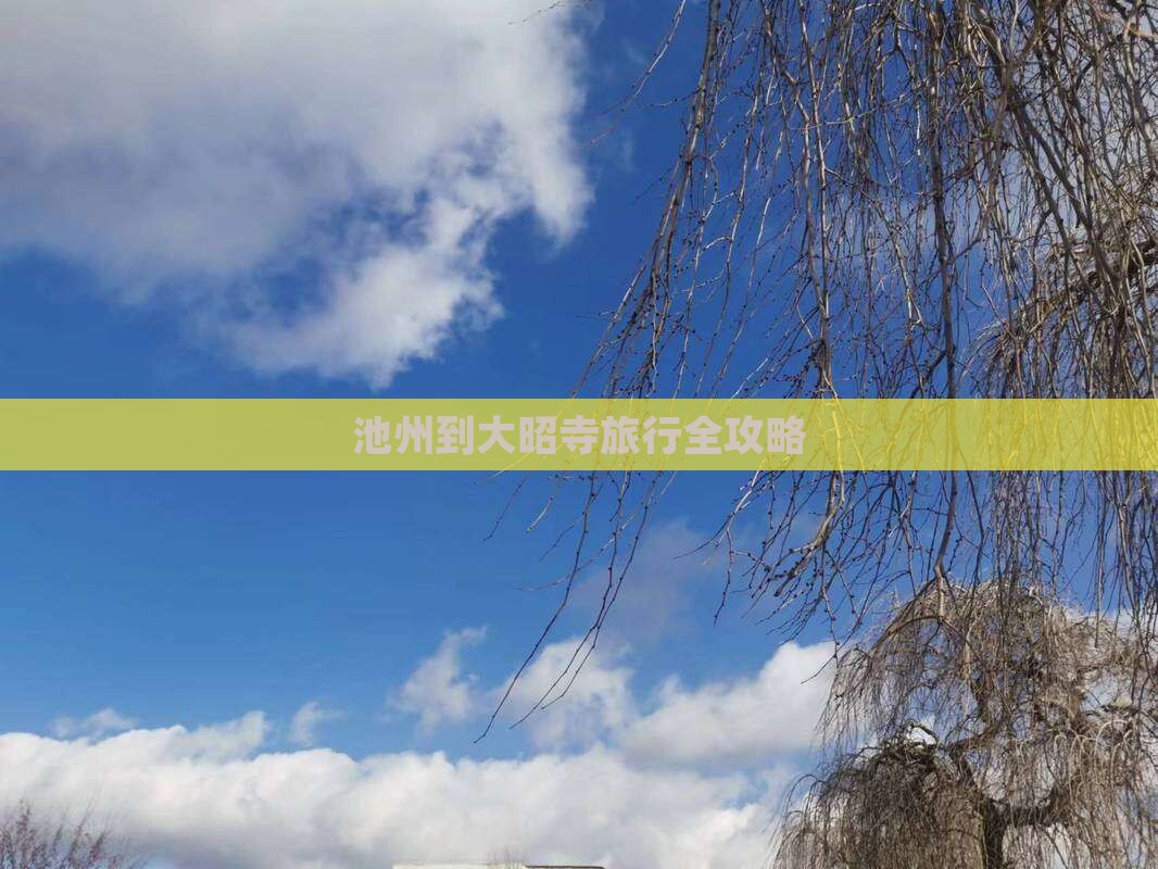 池州到大昭寺旅行全攻略